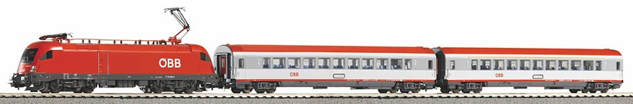 PIKO 59104 - H0 - Digital-Startset Taurus mit 2 Schnellzugwagen, ÖBB, Ep. V